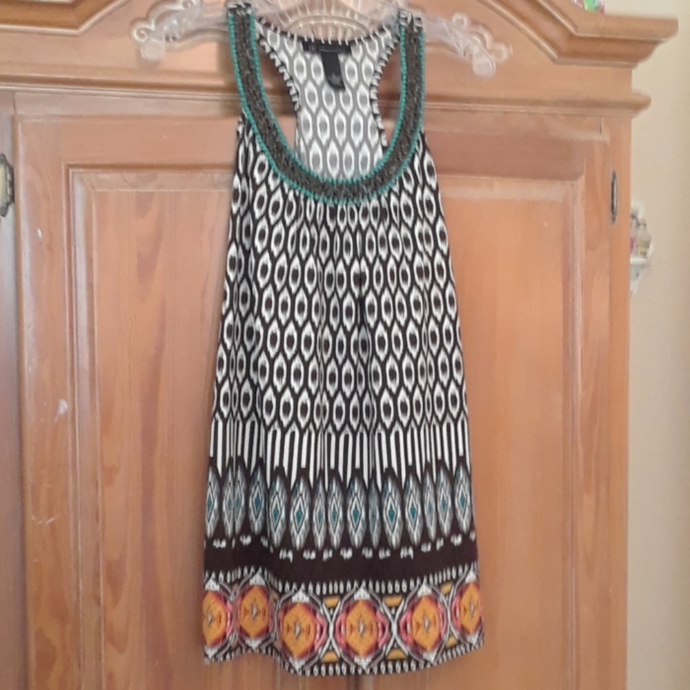 Boho INC beaded necklace top